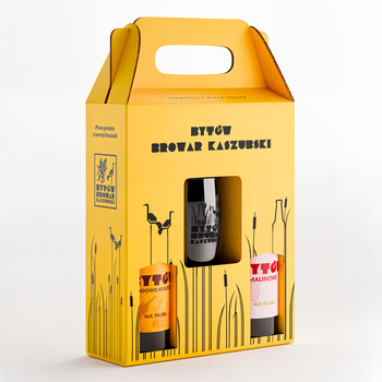 ZEST. PREZENTOWY 2 Piwa Bytów zimowe + szklanka (miodowo-korzenne, malinowe)